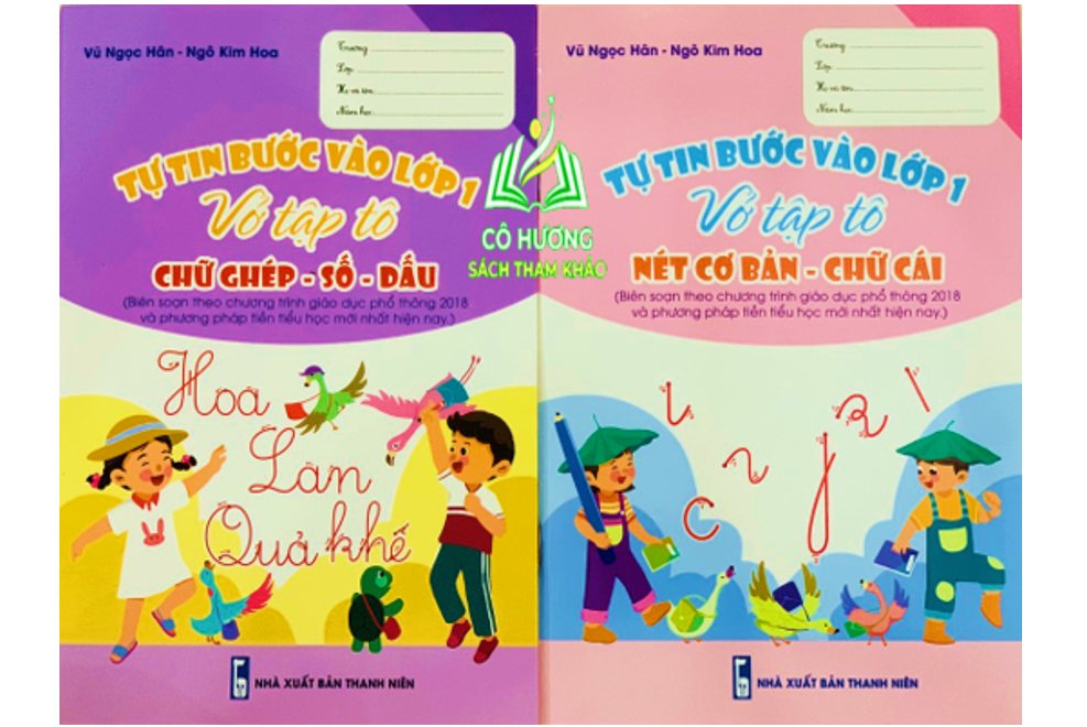 Sách - tự tin bước vào lớp 1 vở tập tô chữ ghép - số - dấu