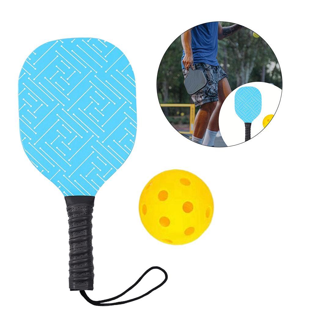 Wooden Pickleball Paddles Set 2 Rackets Portable for Indoor