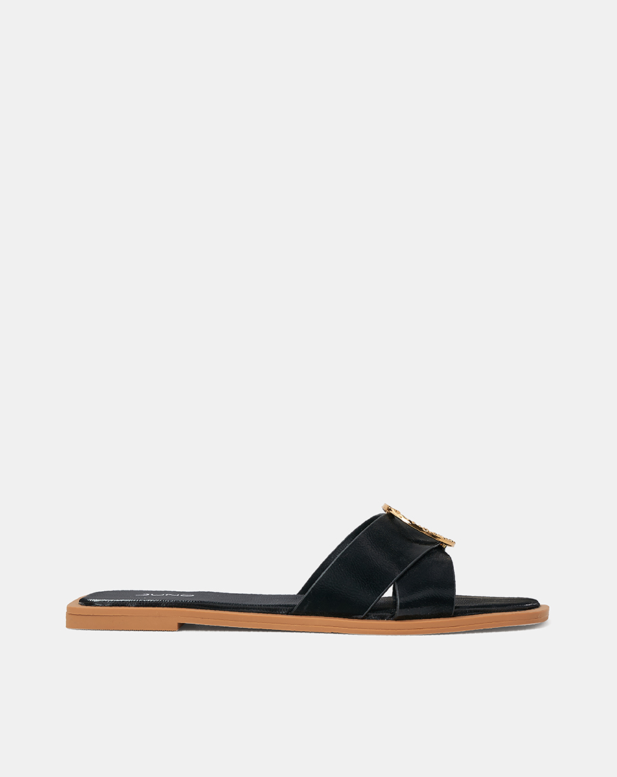 Giày Sandal Nữ 1cm Thời Trang JUNO Bệt Gắn Khoá Trang Trí SD01136
