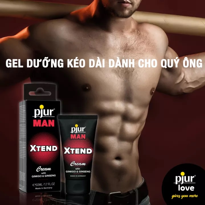 Gel dưỡng Pjur Man Xtend 50ml dành cho quý ông chiết xuất từ bạch quả và nhân sâm giúp cho khoái cảm kéo dài hơn - Hàng chính hãng - Made in Germany