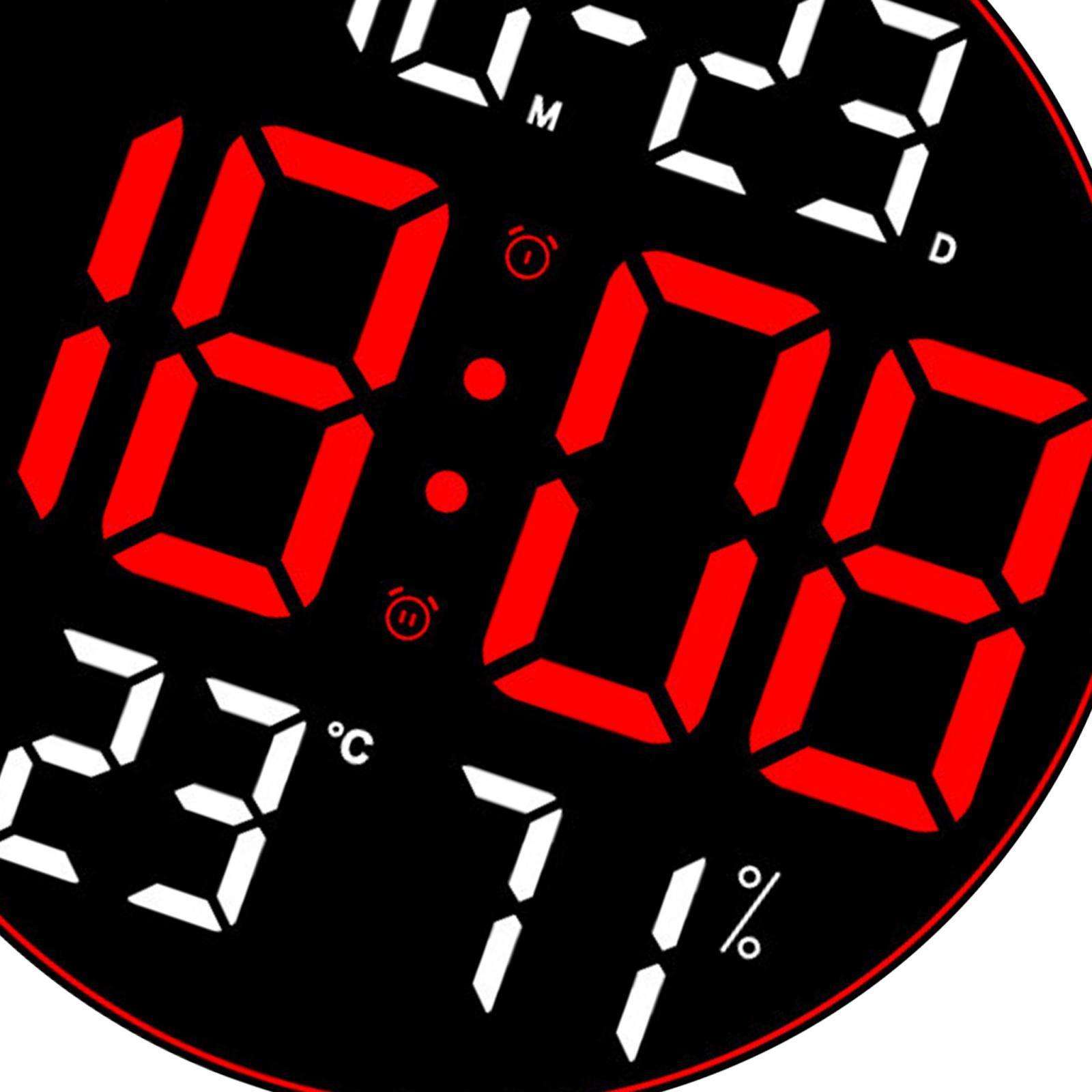 Digital Wall Clock 12inch LED Wall Desk Clock for Home Study Room Hotel Hall