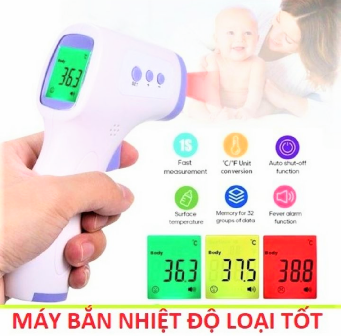 MÁY ĐO KIỂM TRA THÂN NHIỆT NHIỆT ĐỘ NHIỆT KẾ HỒNG NGOẠI LOẠI TỐT