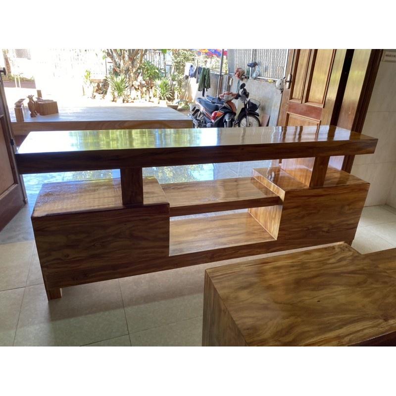 kệ ti vi gỗ hương đá , ngang 2m1 , hàng siêu vân