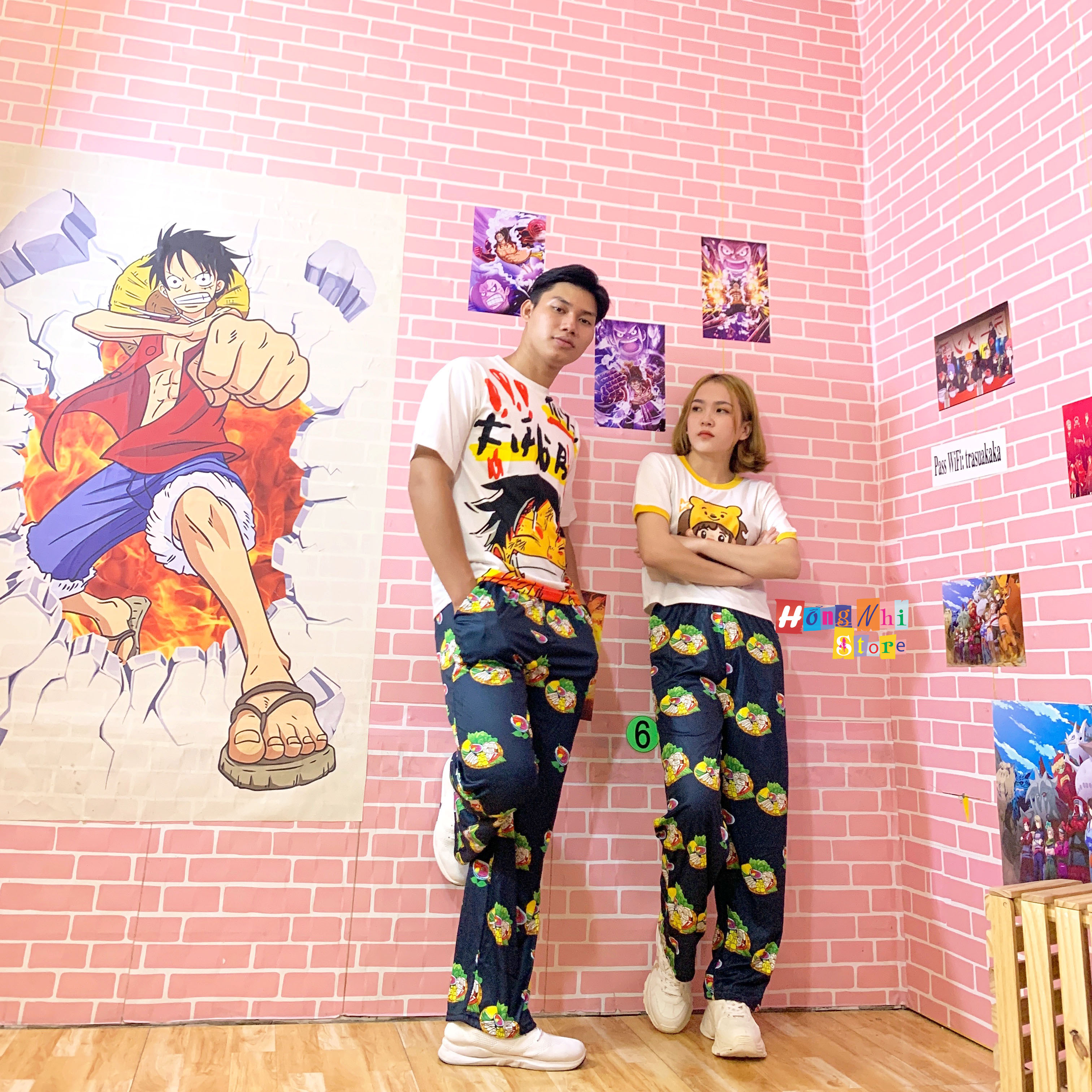 Quần Hoạt Hình Dài Ống Rộng Bún Đậu Mắm Tôm Cartoon Pant V2 Oversize Ulzzang Unisex - MM
