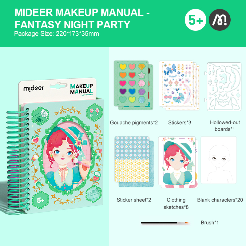Sổ Tay Tập Trang Điểm Và Thiết Kế Trang Sức Mideer Make up Manual, Đồ Chơi Cho Bé Từ 5 Tuổi