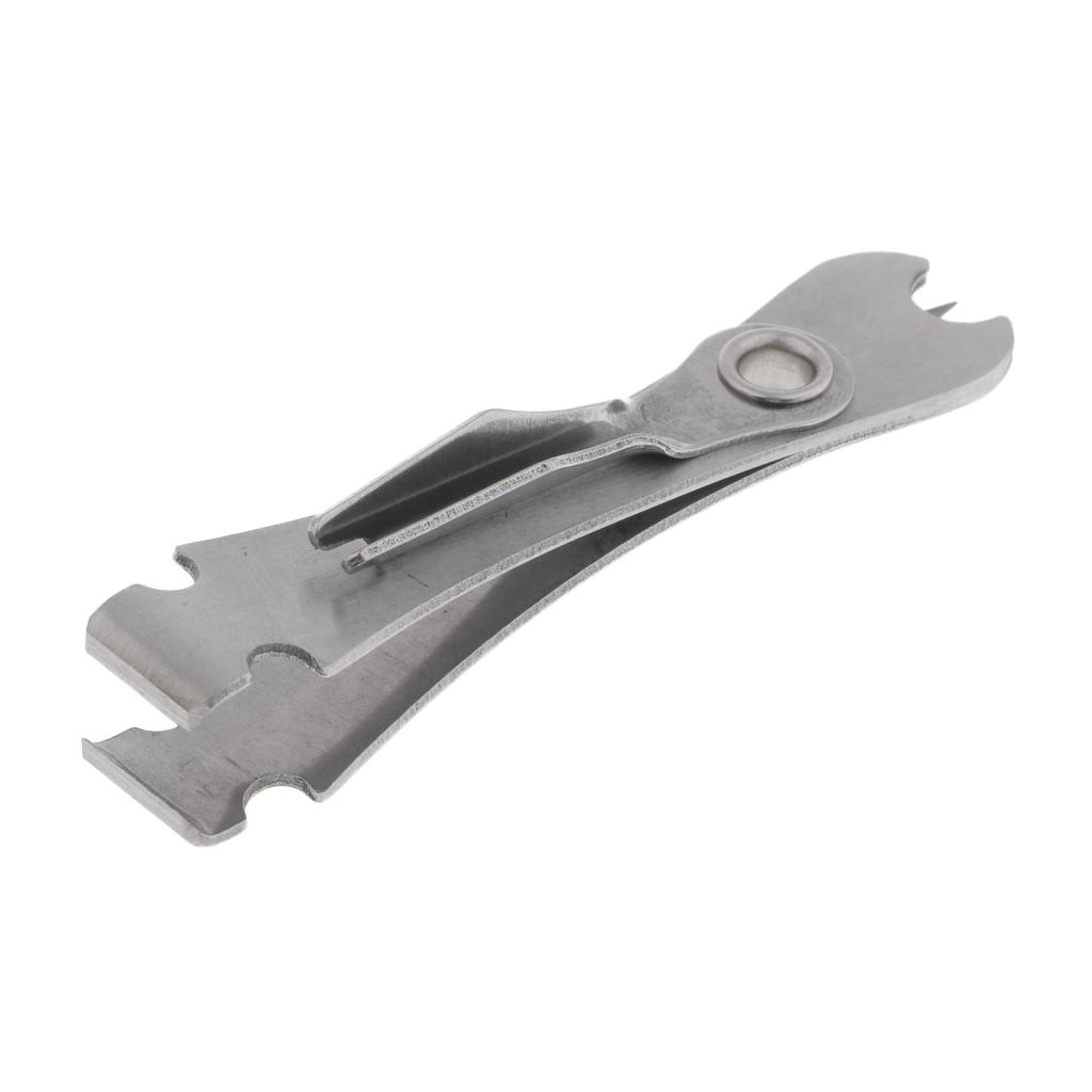 Stainless Steel Fishing Line Nipper Clipper Cord Cutter Knot Tyer Black
