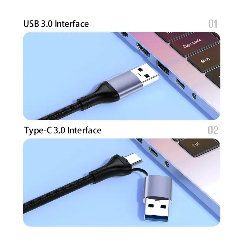 Cáp chuyển đổi đa năng USB/Type-C sang HDMI VgeGieg mã VZ630 hàng chính hãng