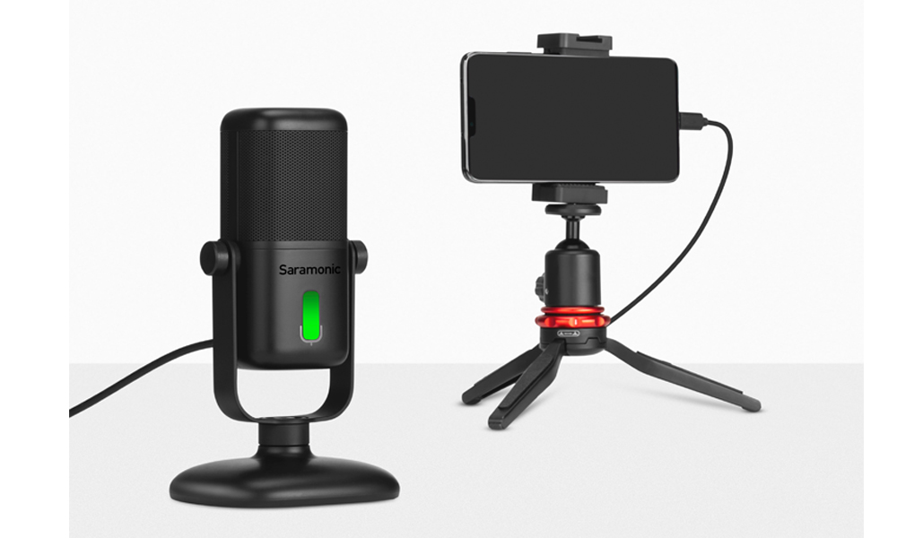 Micro Audio Thông Minh Saramonic MV2000 Kết nối Thiết Bị Di Động Bằng Cổng USB-C Và Máy Tính - Ghi Âm Tại Nhà/ Livestream/ Podcasting/ Sản Xuất Âm Nhạc/ Chơi Game - Hàng Chính Hãng