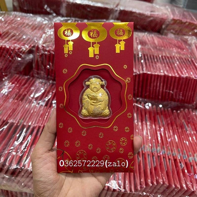 Bao Lì Xì Thần Tài Đài Loan Mạ Vàng 24k Lì Xì Tết