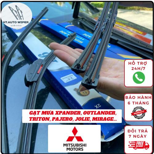 Gạt Mưa Xe Ô tô Mitsubishi Loại Silicon 4 Lưỡi Cao Cấp, Thiết Kế Thông Minh, Gạt Êm Và Sạch Hơn