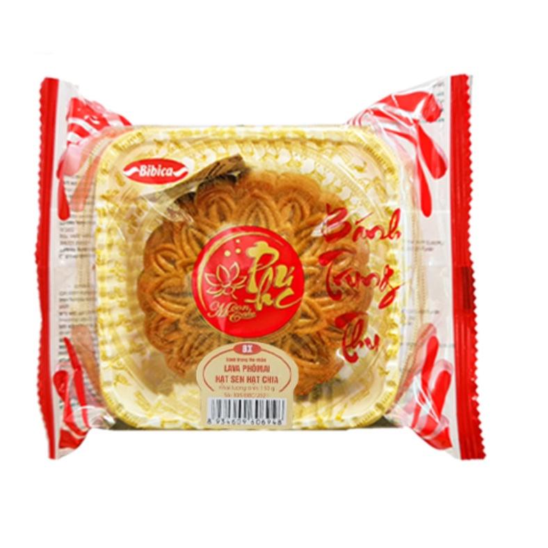 Bánh trung thu Lava phomai hạt sen hạt chia 0 trứng 150 gam 8X Bibica