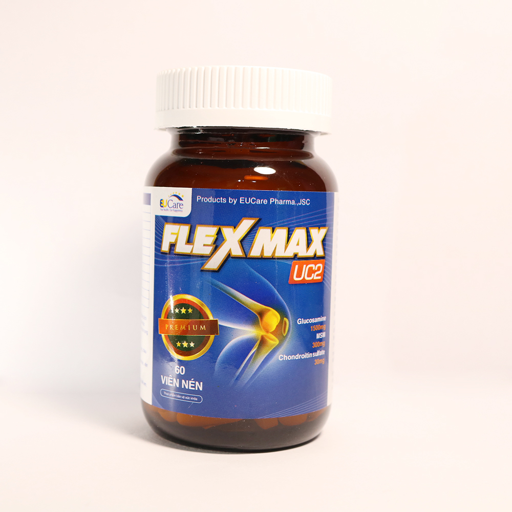 Viên Uống Bổ Xương Khớp Glucosamine 1500mg Flexmax Giảm đau nhức mỏi xương khớp, giảm thoái hóa khớp, giảm viêm khớp - Hộp 60 viên