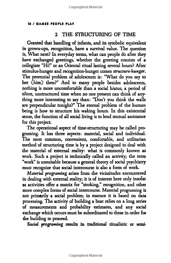 Games People Play: The Psychology of Human Relationships