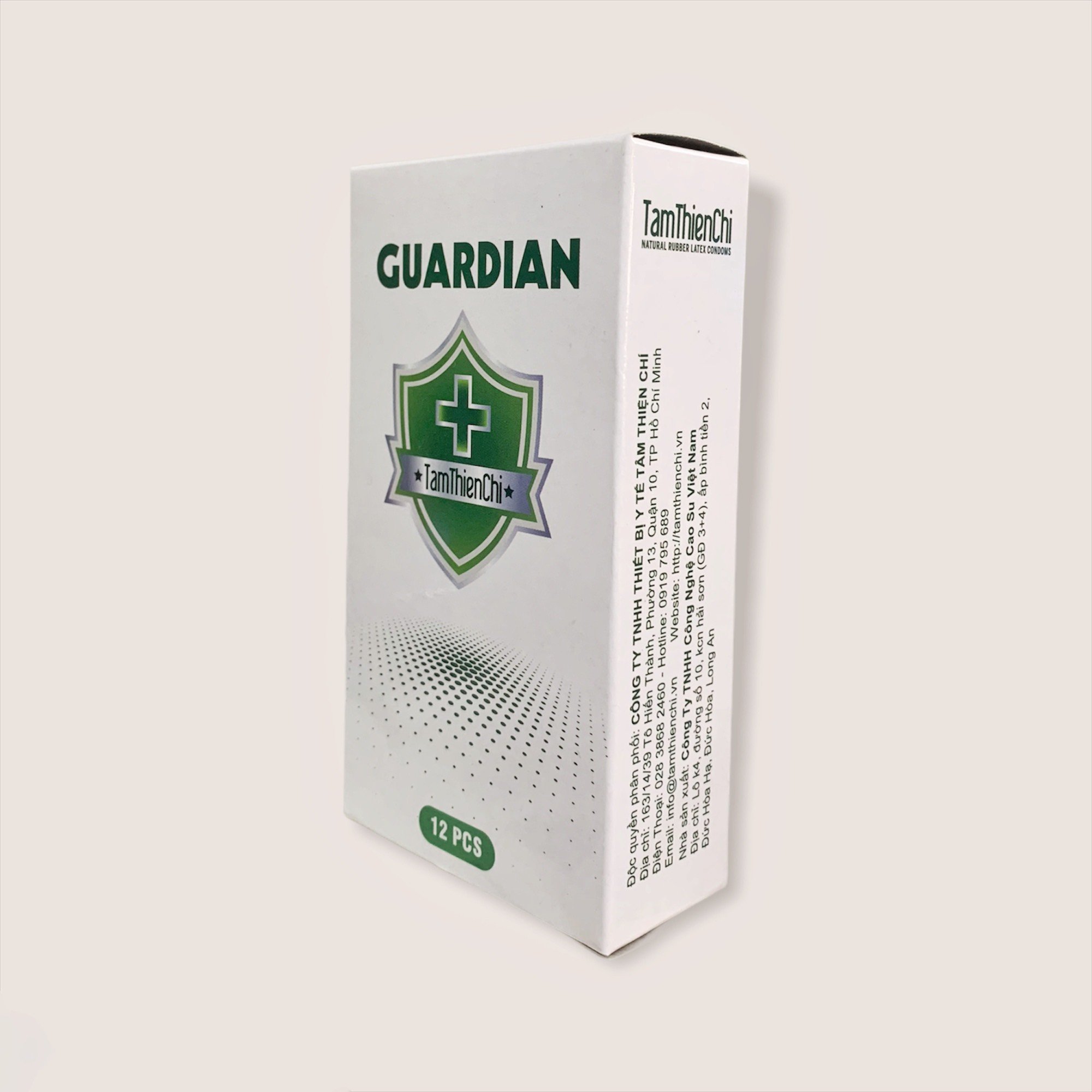 Bao cao su mỏng trơn Tâm Thiện Chí Guardian hộp 12 chiếc