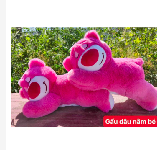 Gấu dâu lotso ngồi, nằm nghiên, lotso nguyên bản cute nhiều mẫu mã - Size 20cm - Quà tặng thú nhồi bông gấu dâu dễ thương - Gối ôm mềm mịn cho bé.