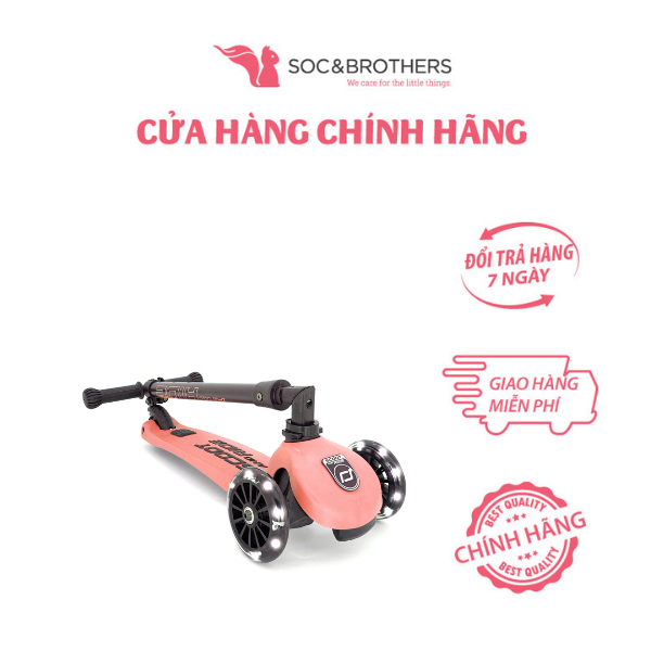 Xe scooter trẻ em Scoot and Ride Highwaykick 3 LED màu Peach