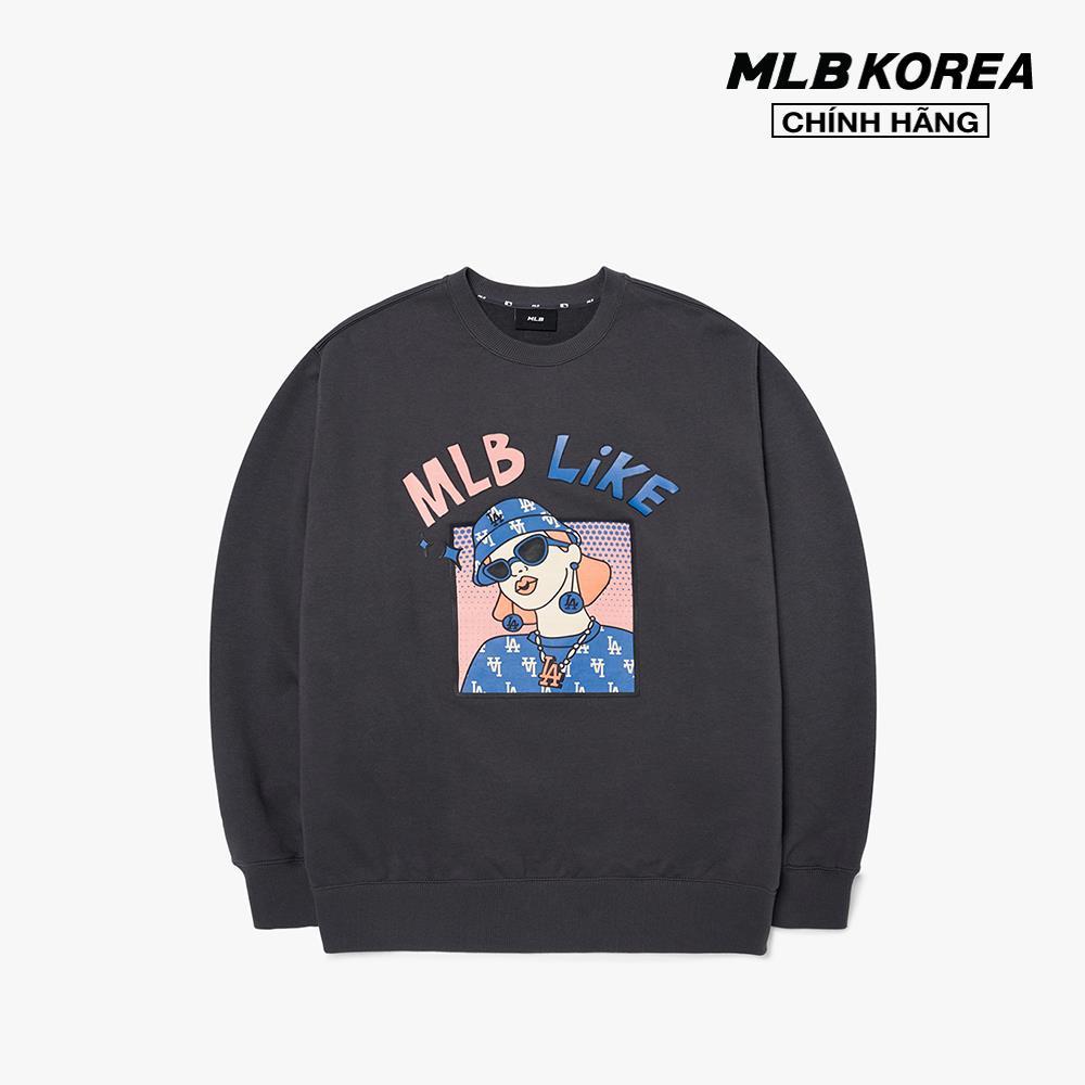 MLB - Áo sweatshirt cổ tròn tay dài phom suông trẻ trung 3AMTL0224