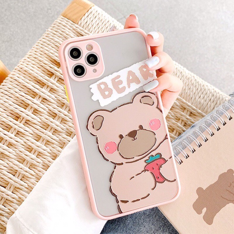 Ốp Lưng iPhone Viền Chống Va Đập Shy Bear Dành Cho iPhone 6 / 6 Plus / 7 / 7 Plus / 8 / 8 Plus / X / Xs / Xs Max / 11 / 11 Pro / 11 Pro Max / 12 / 12 Pro / 12 Pro Max