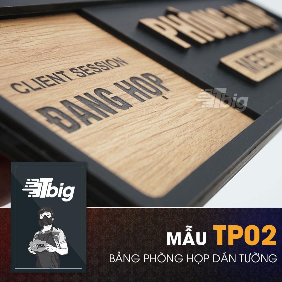 Biển bảng gỗ decor dán cửa Phòng Họp, văn phòng làm việc
