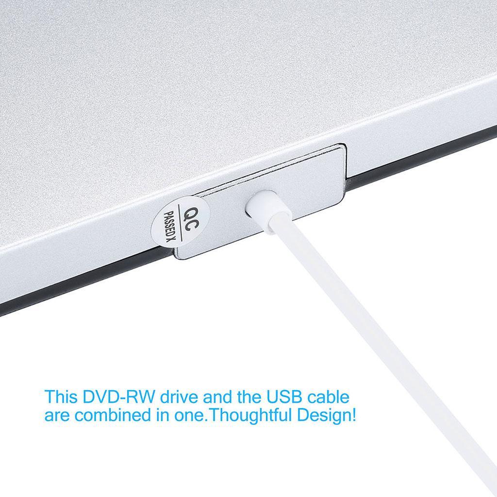 External USB2.0 DVD CD-RW Drive Writer Burner DVD Player for Macbook Air/Pro