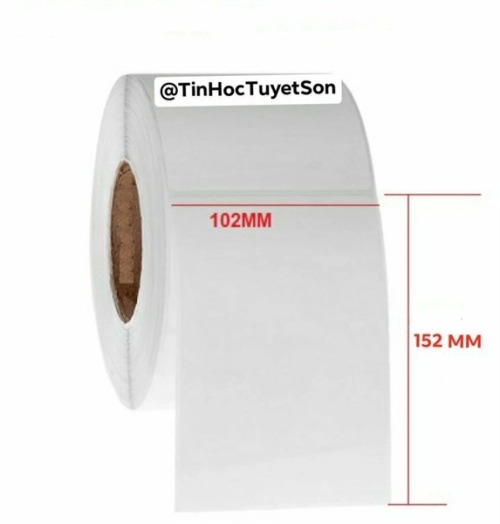 Decal giấy in mã vạch A6 102x152mm 50m