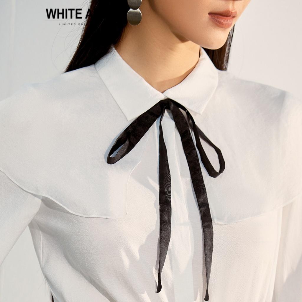 Áo Sơ Mi Công Sở Nữ WHITE ANT Thiết Kế Cổ Súp Thanh Lịch, Chất Liệu Vải Organza Hàn Quốc Cao Cấp 173426023