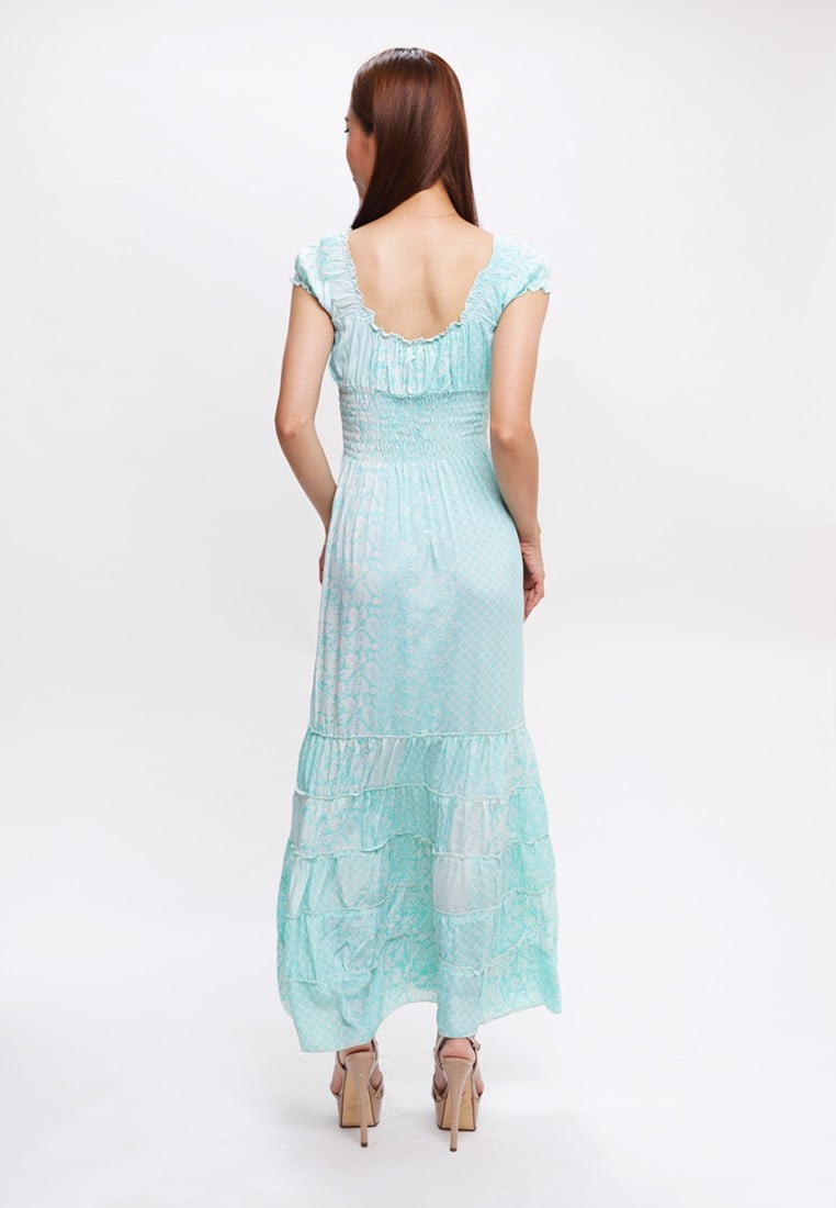 Đầm Maxi Cổ V Luna Llena LN174BL125-GR