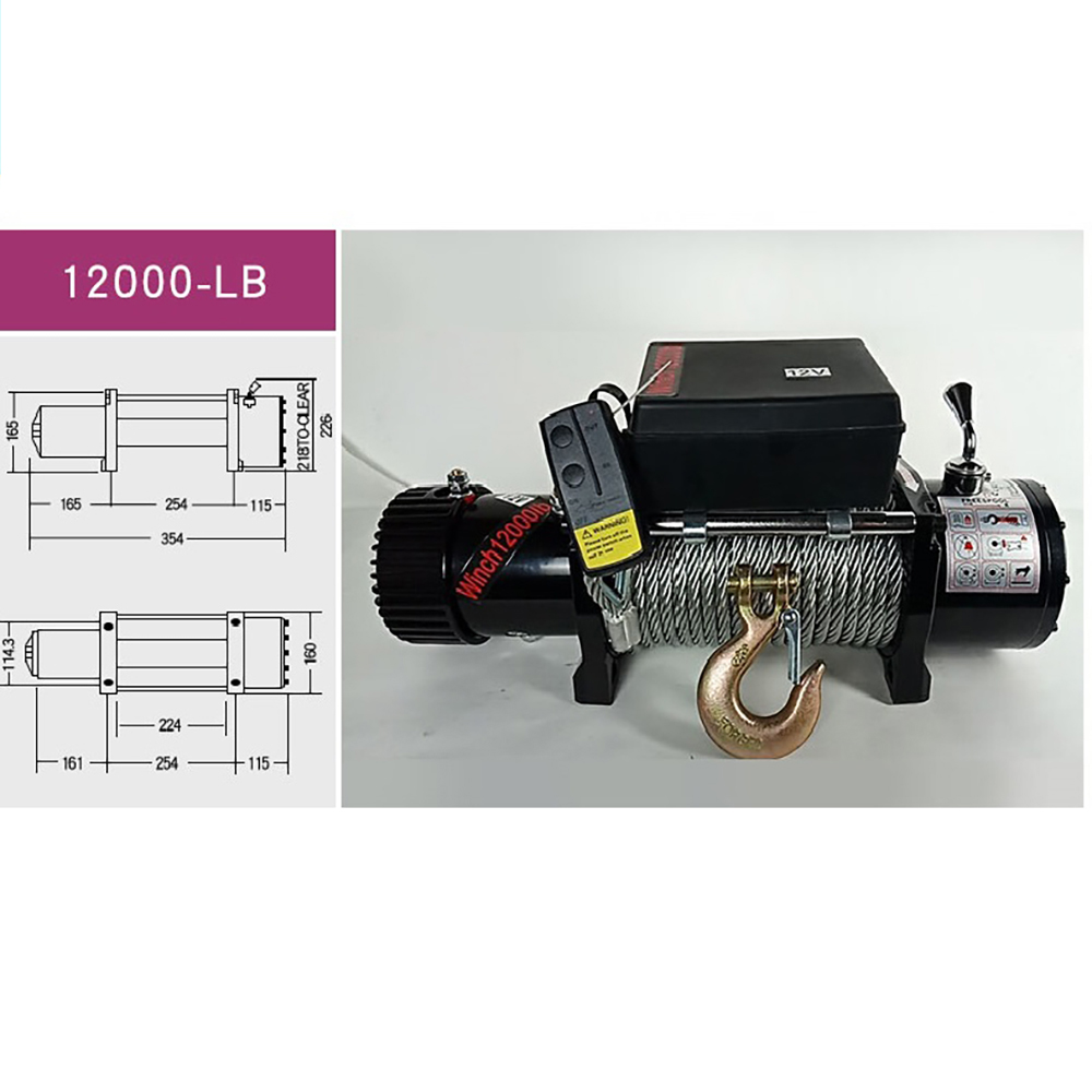 Tời Cứu Hộ Ô Tô ABG 12V 12000 LBS- Tời Ắc Quy Sử Dụng Để Cứu Hộ Ô Tô, Nâng Hạn Vật Nặng Chạy Điện Ắc Quy 12v - Hàng Chính Hãng