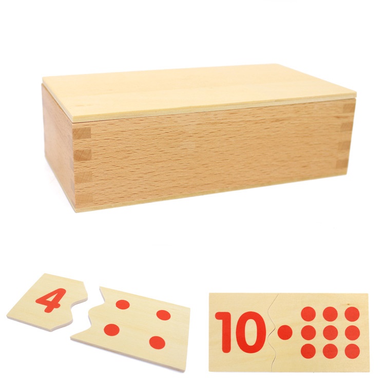 Giáo cụ Montessori - khớp số và chấm tròn, học số và lượng