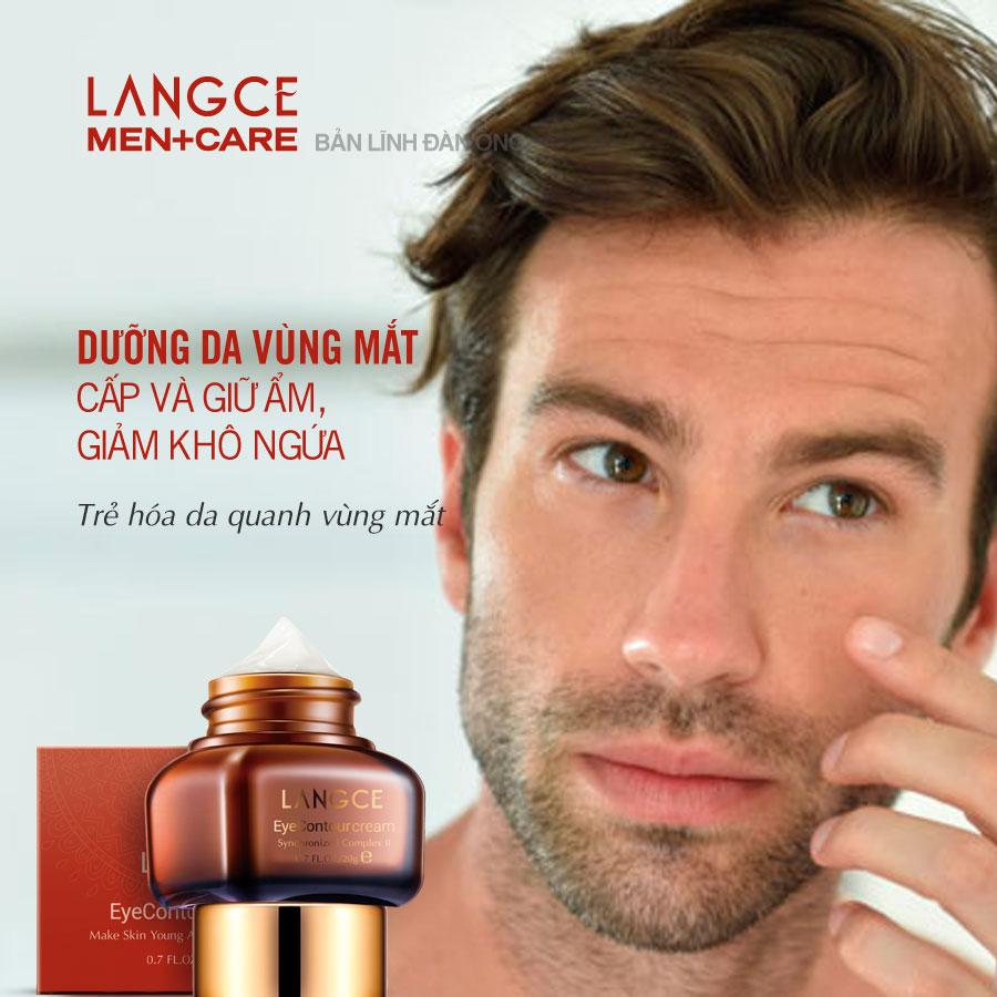 EYE CONTOUR KEM VÙNG MẮT CẤP+DƯỠNG ẨM, GIẢM KHÔ NGỨA 20g LANGCE DÀNH CHO NAM