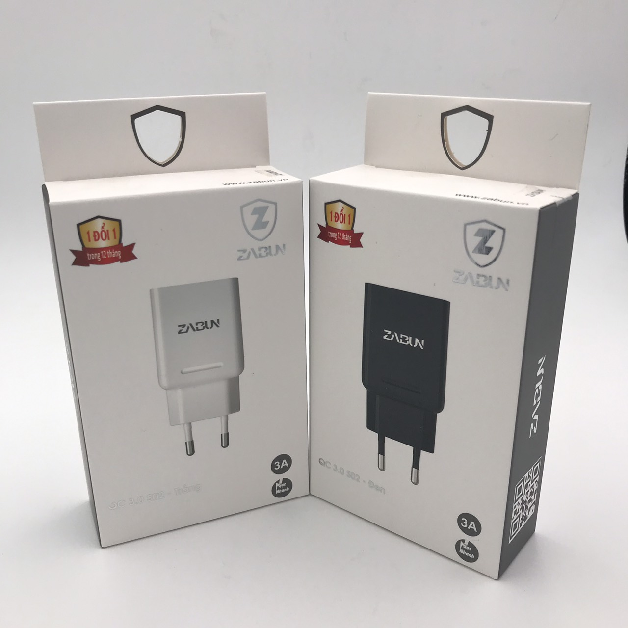 Củ sạc nhanh ZABUN 18W cho Iphome/ipad, samsung, Huawei, Xiaomi, Oppo  QC 3.0 S02 - Trắng - 1 cổng USB -  Hàng chính hãng