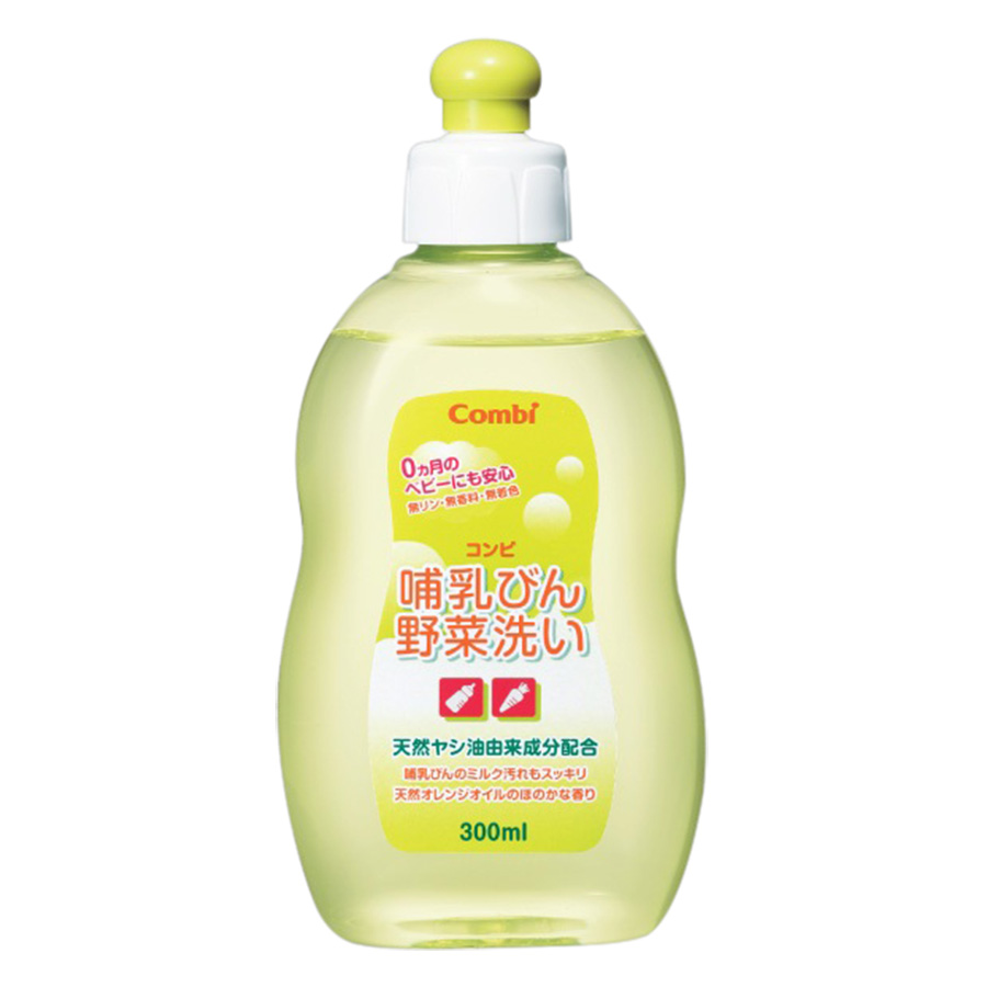 Chai Dung Dịch Rửa Bình Sữa Và Rau Quả Từ Dầu Cọ Combi (300ml)