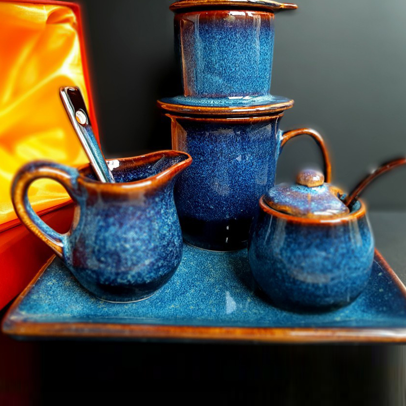Bộ Quà Tặng Cà Phê Phin - Qùa Tặng Set pha cafe - GỐM UNIKA BÁT TRÀNG
