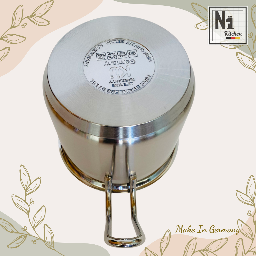 Bộ nồi inox KUCHEN, Hàn Quốc, Bảo hành: 10 năm – Set 5 nồi - Hàng Chính Hãng