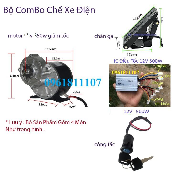 Combo chế xe điện chân ga 12v 350w