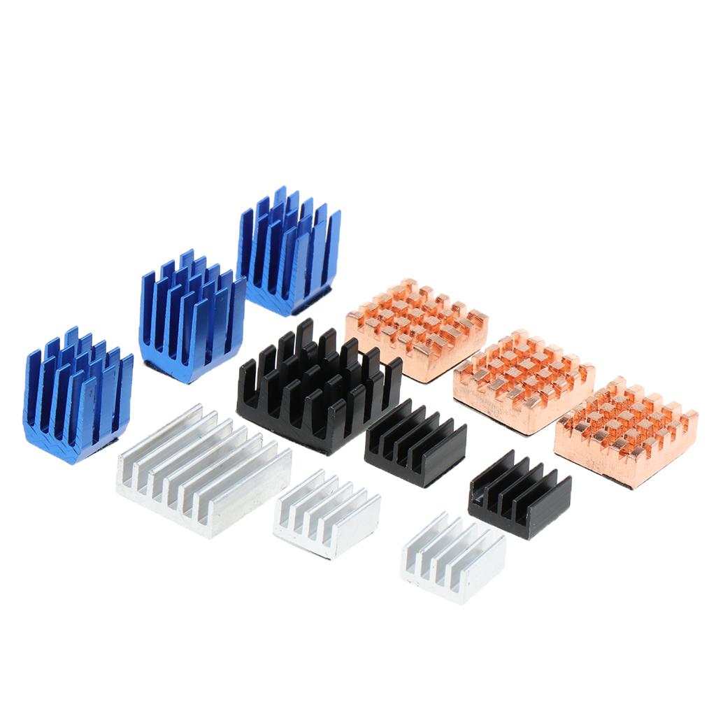 12 Pieces Adhesive Heat Sink Cooling Kit for 3