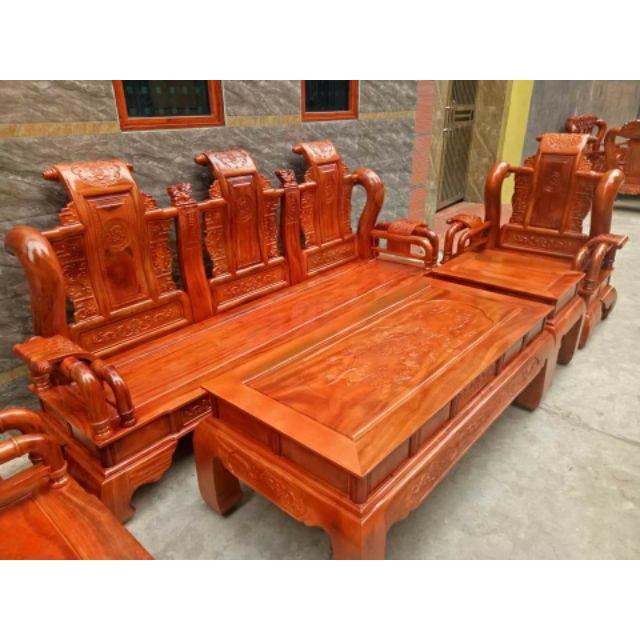 Bộ bàn ghế tần thủy hoàng tay 12 gỗ xà cừ