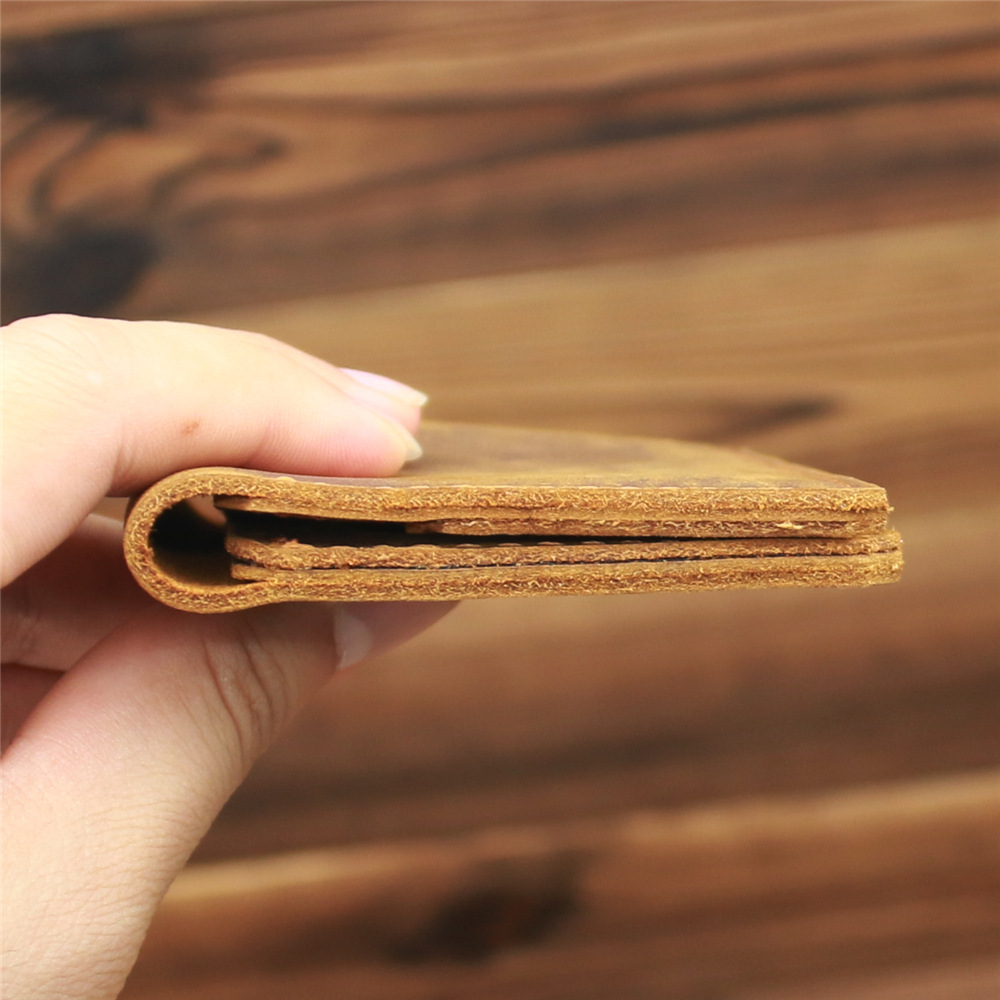 Bóp Ví Nam Mini Nhỏ Gọn Da Bò Thật Cao Cấp Dùng Càng Lâu Càng Đẹp Màu Nâu/Đen V16