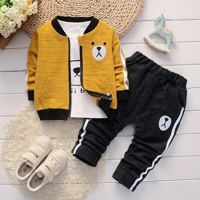 Bibicola Bé Quần Áo Bé Trai Bộ Thu Xuân Trẻ Em Bé Trai Quần Áo 2 Chiếc Áo Khoác + Quần Quần Áo Phù Hợp Với Trẻ Em Bé Trai Quần Áo bộ Trang Phục Mới