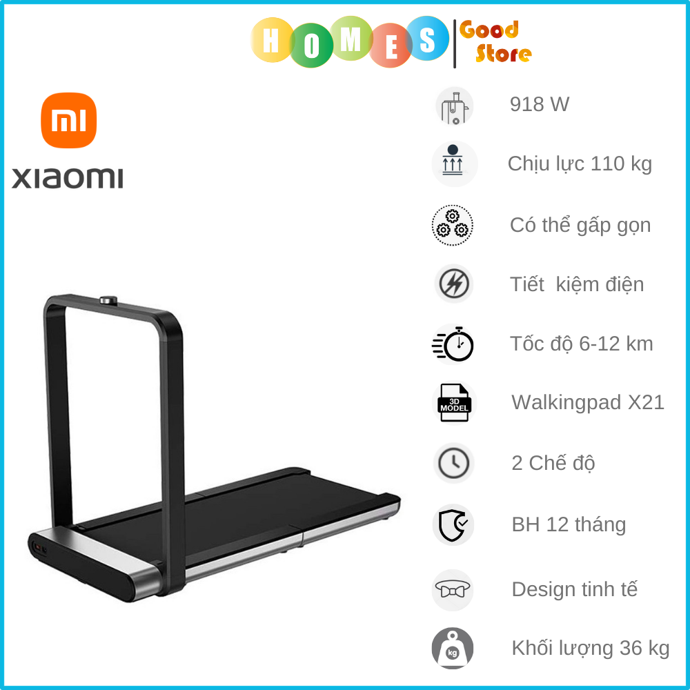 Máy Chạy Bộ Gấp Gọn Thông Minh XIAOMI KingSmith X21 Thiết Kế Đẳng Cấp Sang Trọng Gồm 2 Chế Độ Chạy Có Kết Nối App Theo Dõi Điện Thoại Với Công Suất 918 W - Hàng Chính Hãng