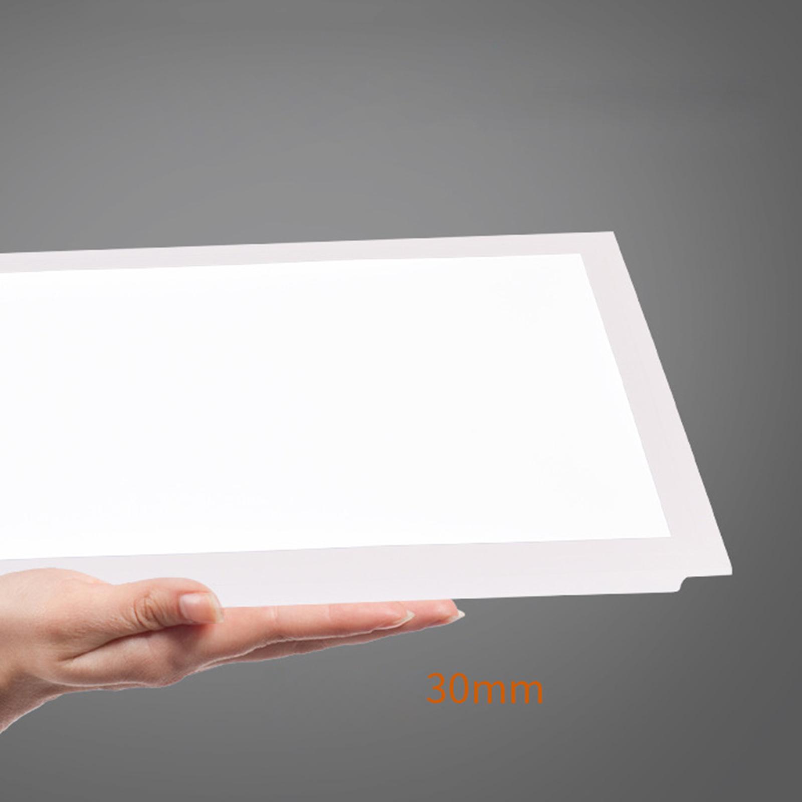 LED Flat Panel Light, 6500K Recessed Edge-Lit Drop Ceiling Troffer Light Fixture, 1500LM Cold White Color Surface Mount Ceiling Light
