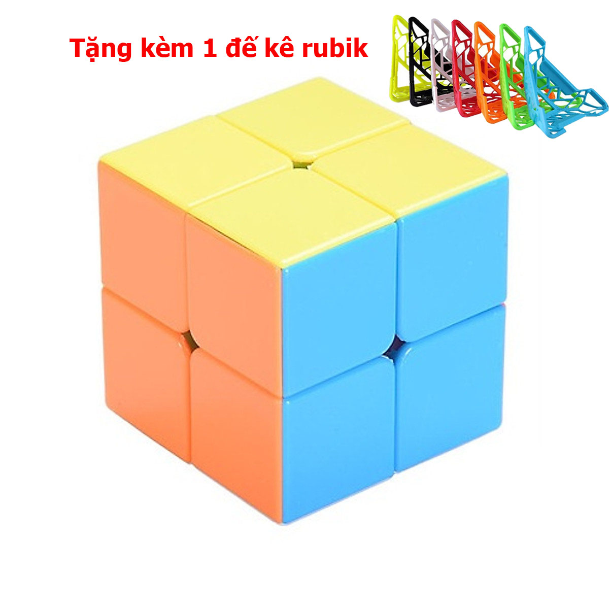 Rubik 2x2 - Không viền tặng kèm chân đế