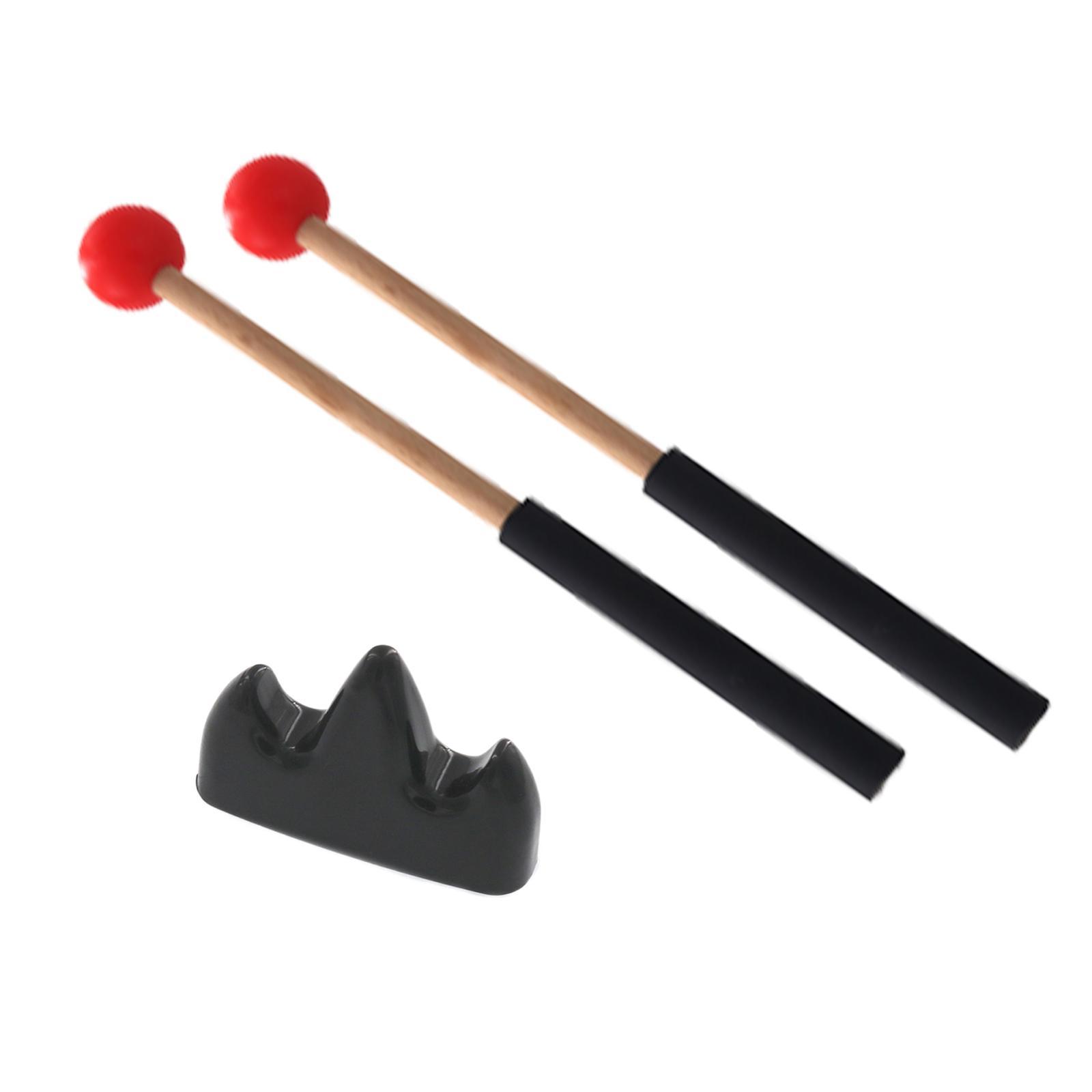 2x Rubber Head Mallet Percussion 8.7inch Drum Mallet for Marimba Meditation Yoga