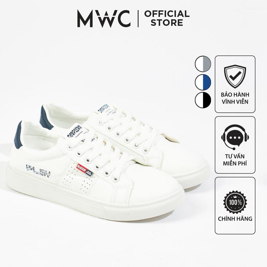 Giày Thể Thao Nam MWC 5449 - Giày Thể Thao Nam Màu Trắng, Sneaker Nam Cổ Thấp Năng Động Cá Tính