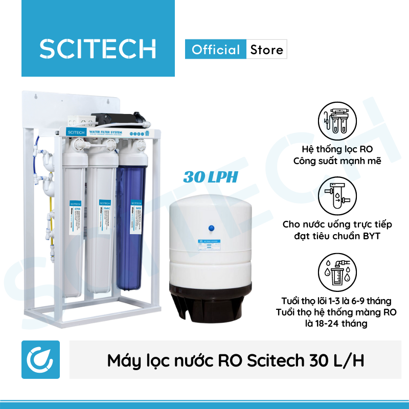 Máy lọc nước RO bán công nghiệp Scitech 30-100L/H - Hàng chính hãng