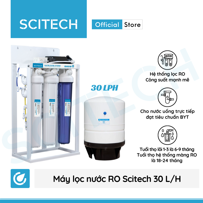 Máy lọc nước RO bán công nghiệp Scitech 30L/H - Hàng chính hãng