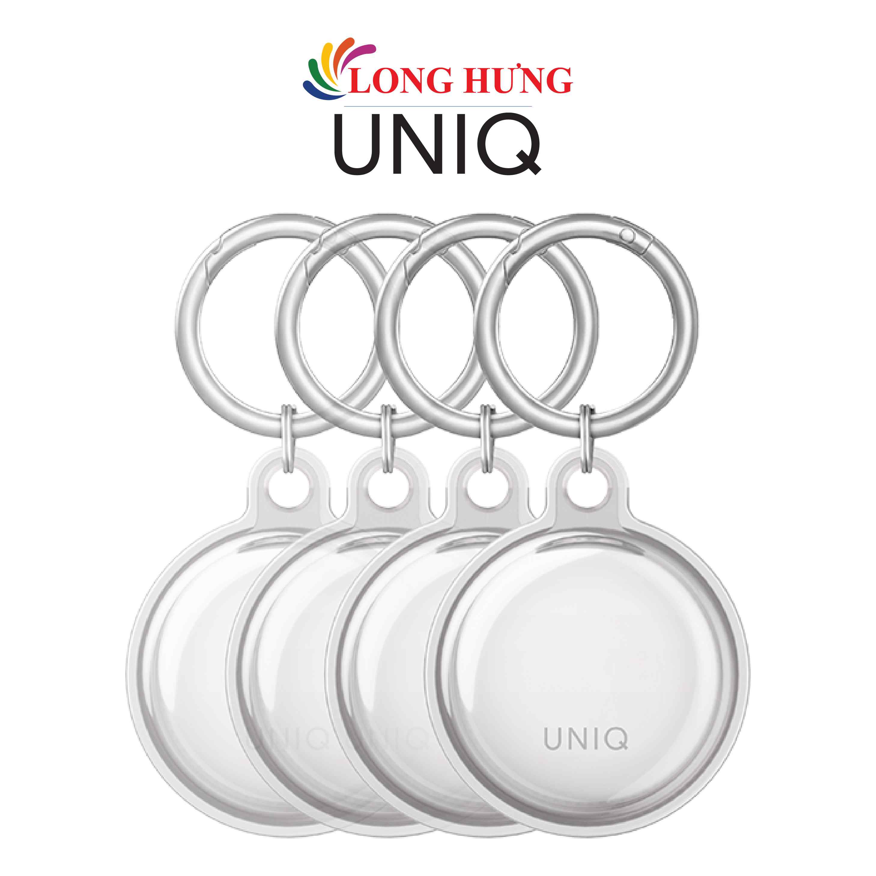 Bao da Uniq Glase Airtag UNIQ-AIRTAGBUN-GLS (Set 4 cái) - Hàng chính hãng