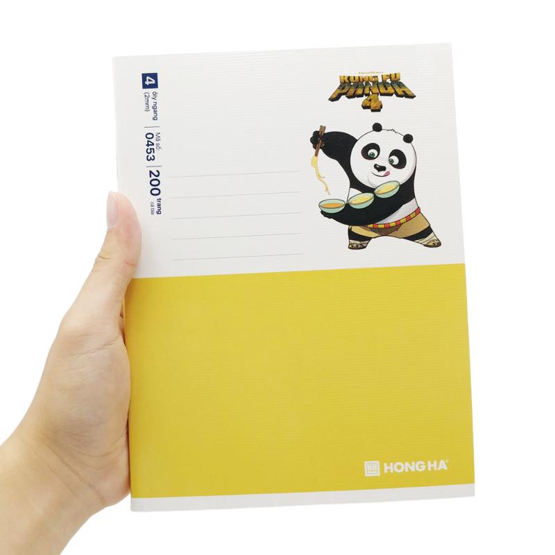 Tập Class Kung Fu Panda 4 - 4 Ô Ly - 200 Trang 58gsm - Hồng Hà 0453 (Mẫu Bìa Giao Ngẫu Nhiên)