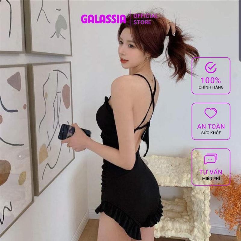 Đồ bơi nữ 2 dây bikini liền thân kín đáo bèo ngực đi biển sexy GALASSIA