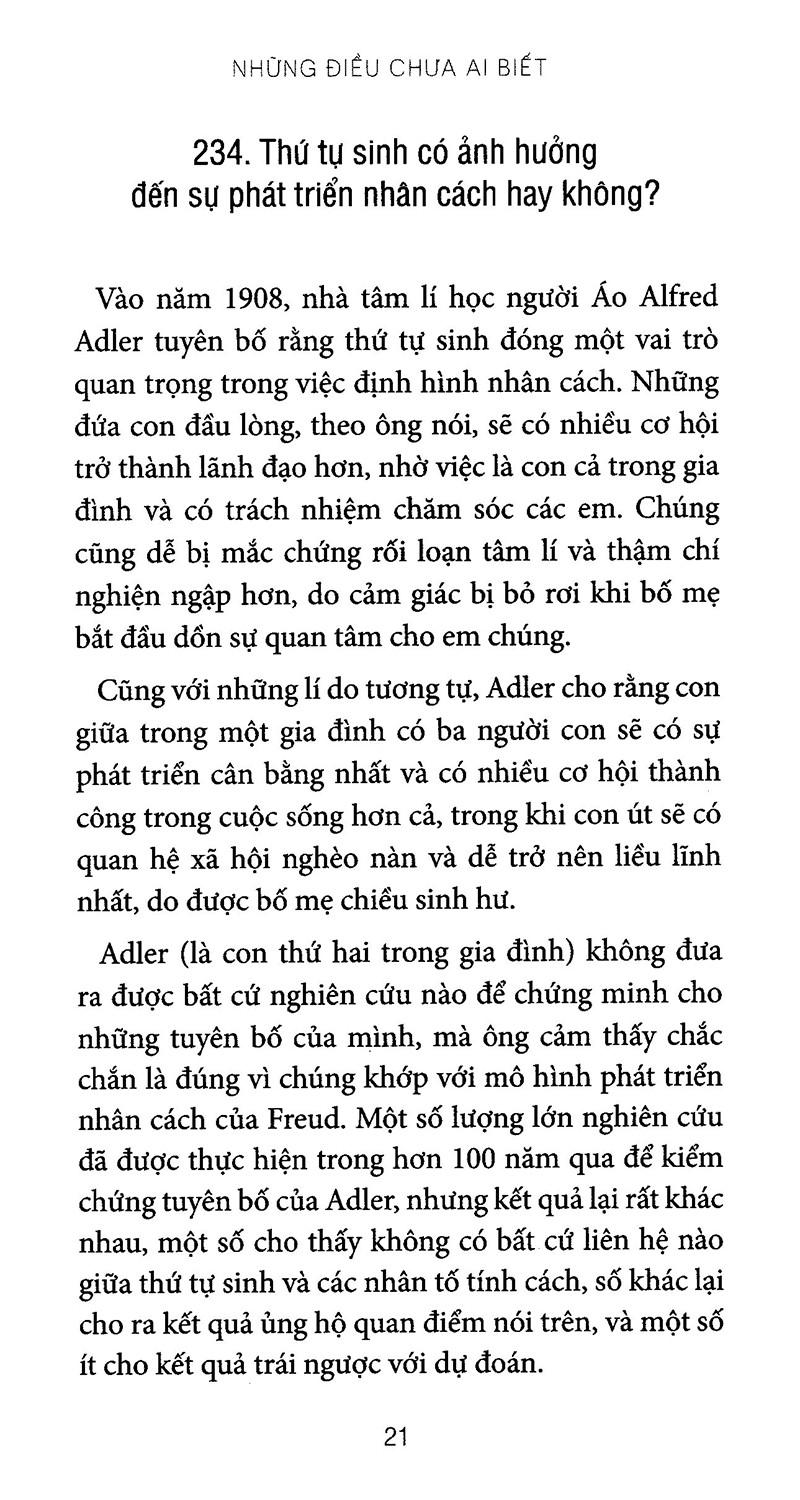 Những Điều Chưa Ai Biết - 501 Điều Bí Ẩn Về Cuộc Sống, Vũ Trụ Và Vạn Vật - Tập 2 (Tái Bản 2020)